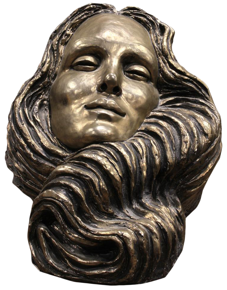 Limited edition patinated plaster sculpture titled Rachel by Carl Shultz
