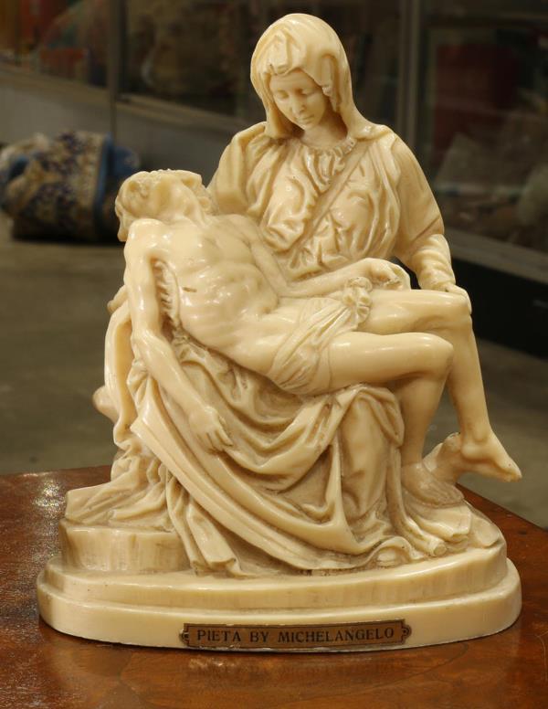 Composite sculpture of Michelangelo's Pieta by A. Santini