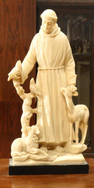 Composite sculpture of St. Francis by G. Ruggeri