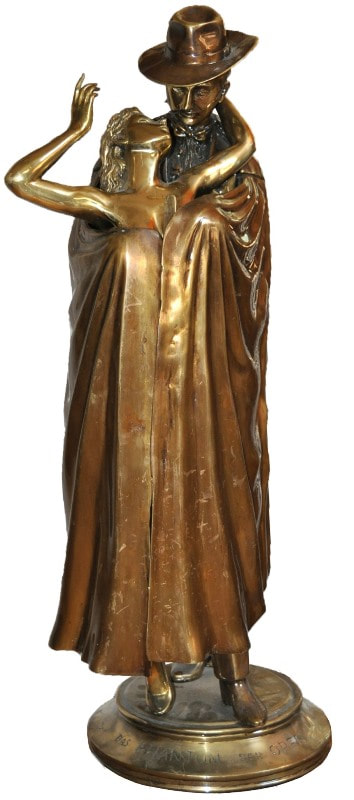 Erotic bronze sculpture Das Phantom der Oper by German artist Rudolfo Bucacio