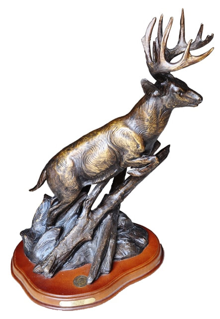 Limited edition NWTF bronze sculpture The Escape Artist by Terrell O'Brien