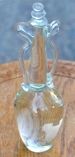 Vase shaped solid glass sculpture
