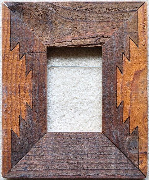 Native American wooden picture frame