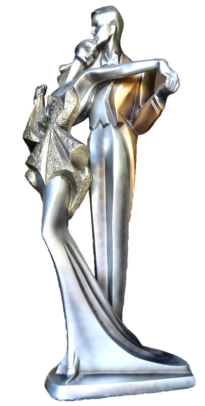 Art Deco style sculpture of a dancing couple