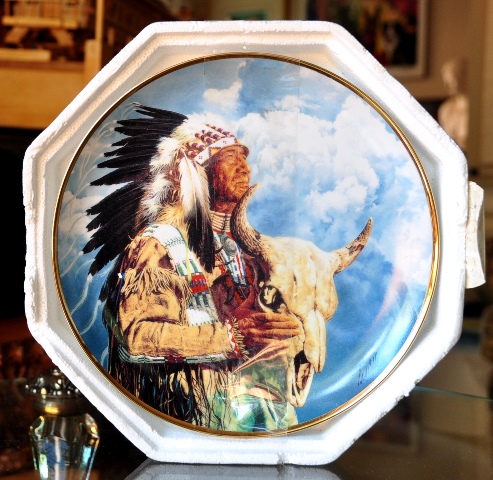 Franklin Mint collectors plate, Hear Me Great Spirit, by artist Paul Calle
