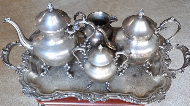 Vintage Birmingham Silver Company silver plate coffee and tea service