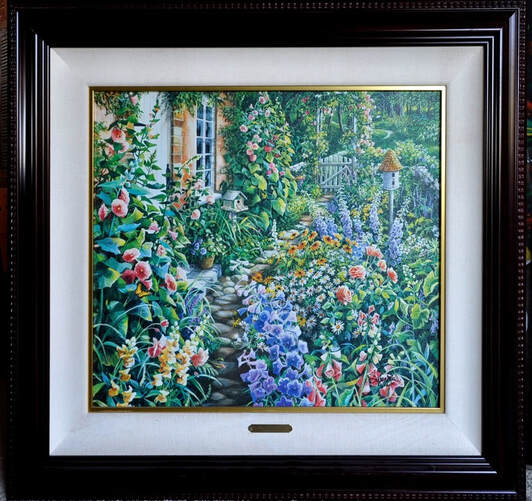 Susan Rios signed limited edition lithograph titled The Heart of a Garden