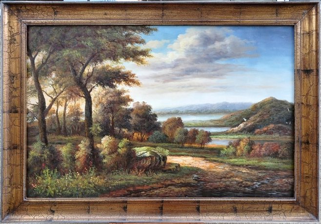 Beautiful oil on canvas landscape painting