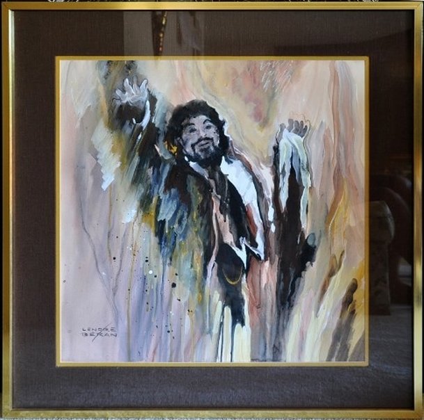 Oil on canvas painting titled The Tenor by California artist Lenore Beran