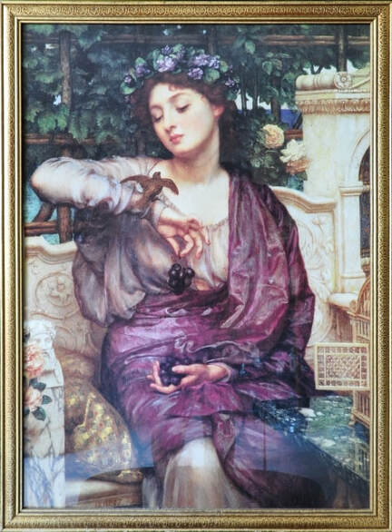 Print of Lesbia and her Sparrow after Sir Edward John Poynter
