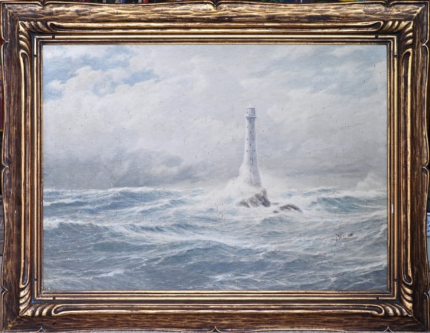 Print depicting a lighthouse after Hugo Schnars-Alquist 