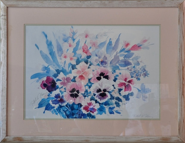 Print of floral painting by Robert A. Fleming