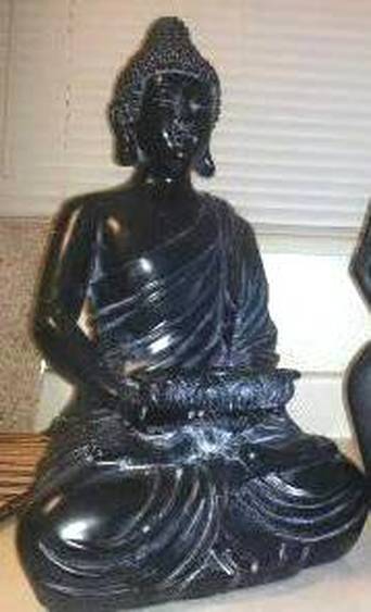 Black Buddha statue