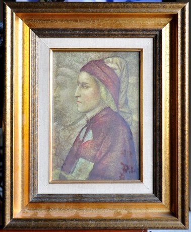 Framed portrait of Dante Alighieri by Giotto di Bondone