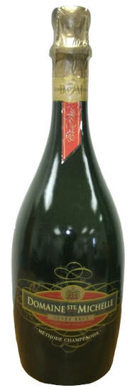 Huge 3 feet tall Domaine Ste Michelle Cuvee Brut Champagne advertising display bottle