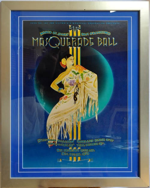 Framed 1979 Margo St. James' San Francisco Masquerade Ball poster