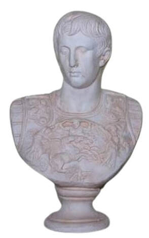 Large Julius Caesar bust sculpture