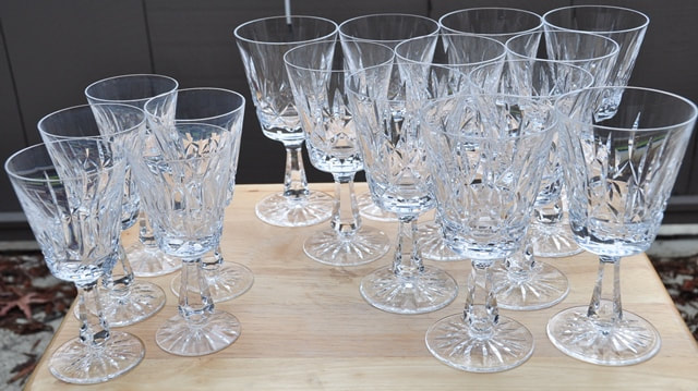 Vintage 1960's Rosslare pattern Waterford crystal glass set