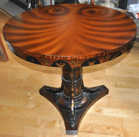 Beautiful wooden center table with serpent carvings