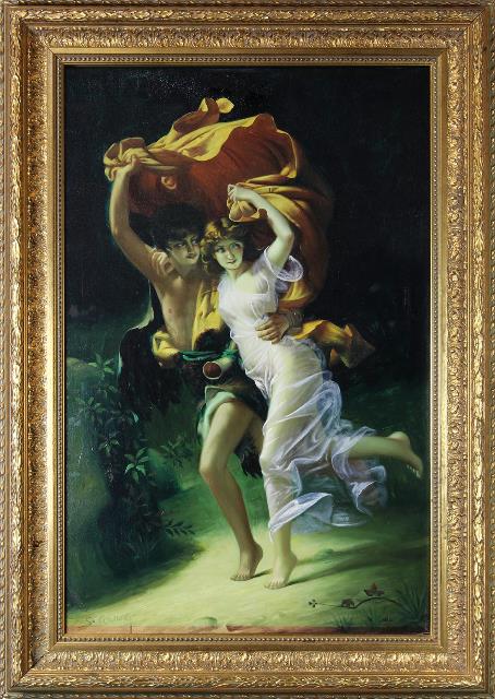 Hand-painted oil on canvas painting The Storm after Pierre Auguste Cot