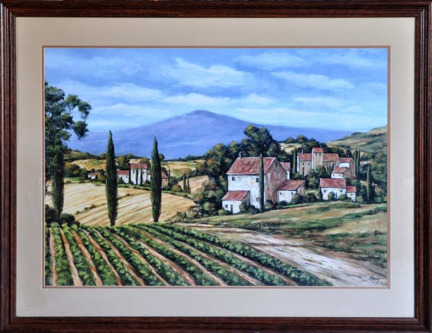 Art print of Charles Berry painting Road to the Vineyard